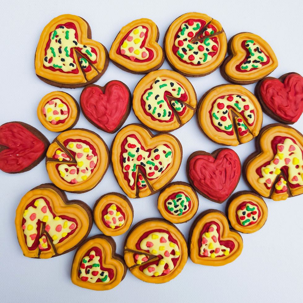 Miniature : valentines day pizza cookies