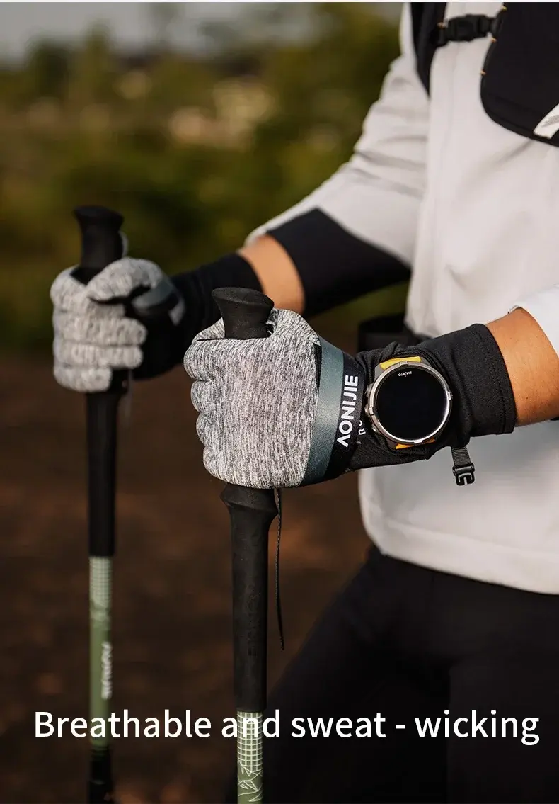 Miniatura: Guantes deportivos ligeros AONIJIE con ventana de reloj-M61