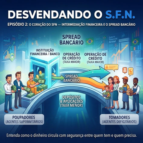 Série: Desvendando o Sistema Financeiro Nacional (SFN) Episódio 2: O Coração do SFN — Intermediação Financeira e o Spread Bancário