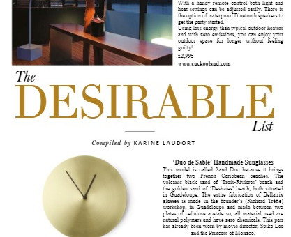 'Desirable List' Lifestyle Trends for Style of the City Magazine