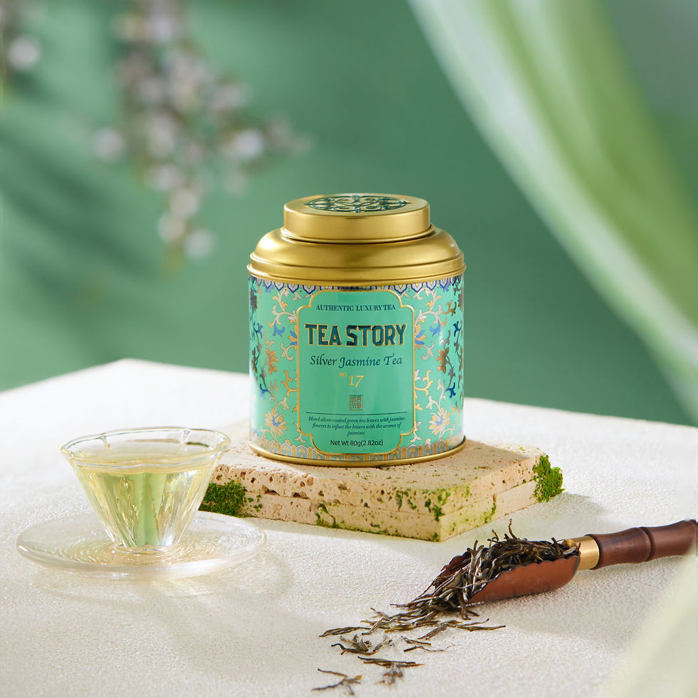Thumbnail: Silver Jasmine Tea - Luxury Tea Caddy