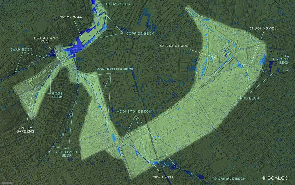 Harrogate Stray Water Map [Credit George Eglese]