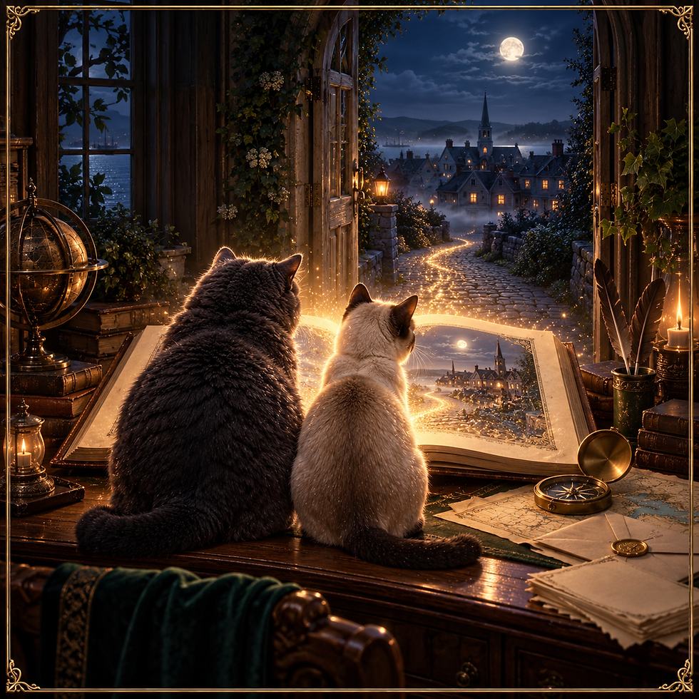 Manolo & Pepe surrounded by books as more stories begin