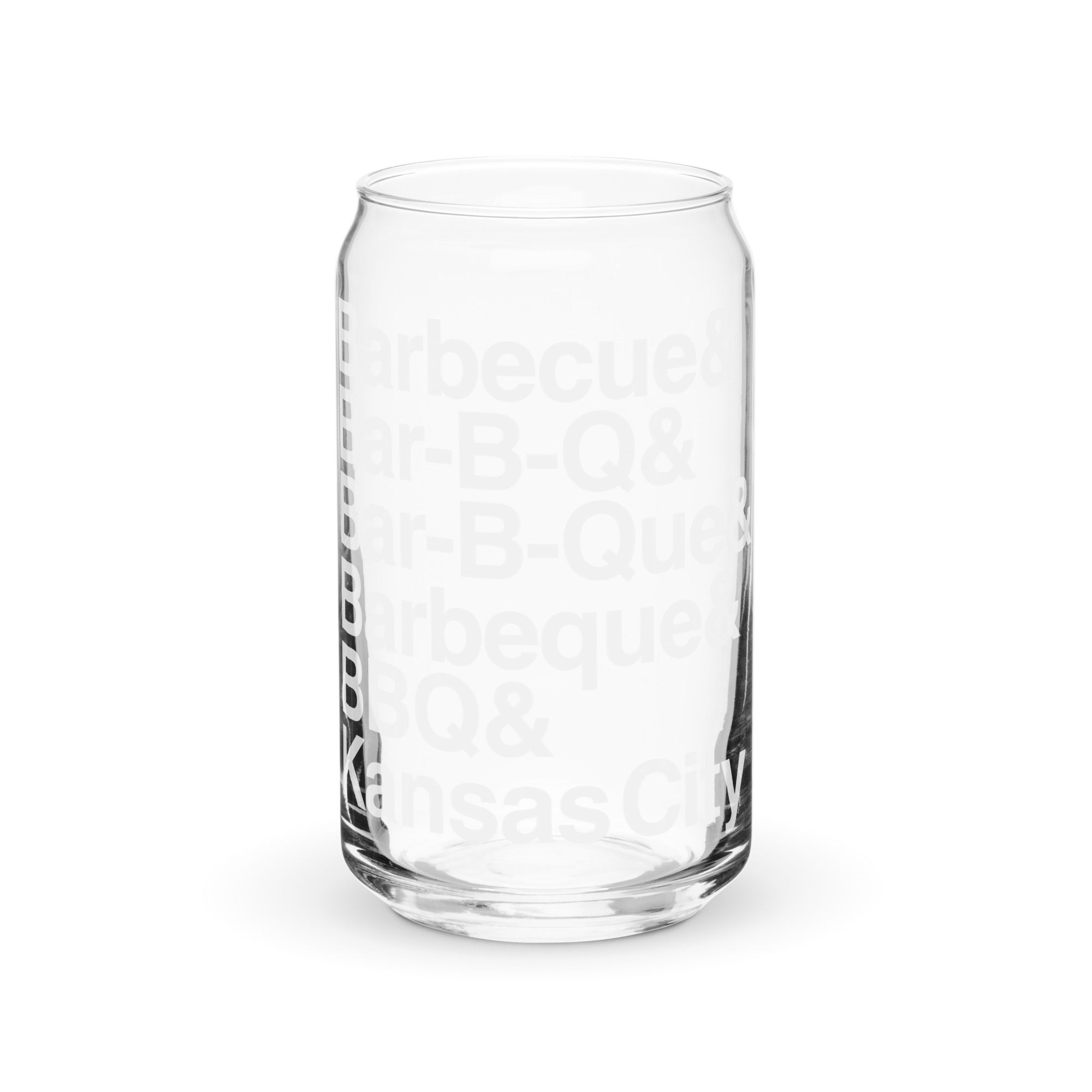 Barbecue & Kansas City Can-shaped Glass