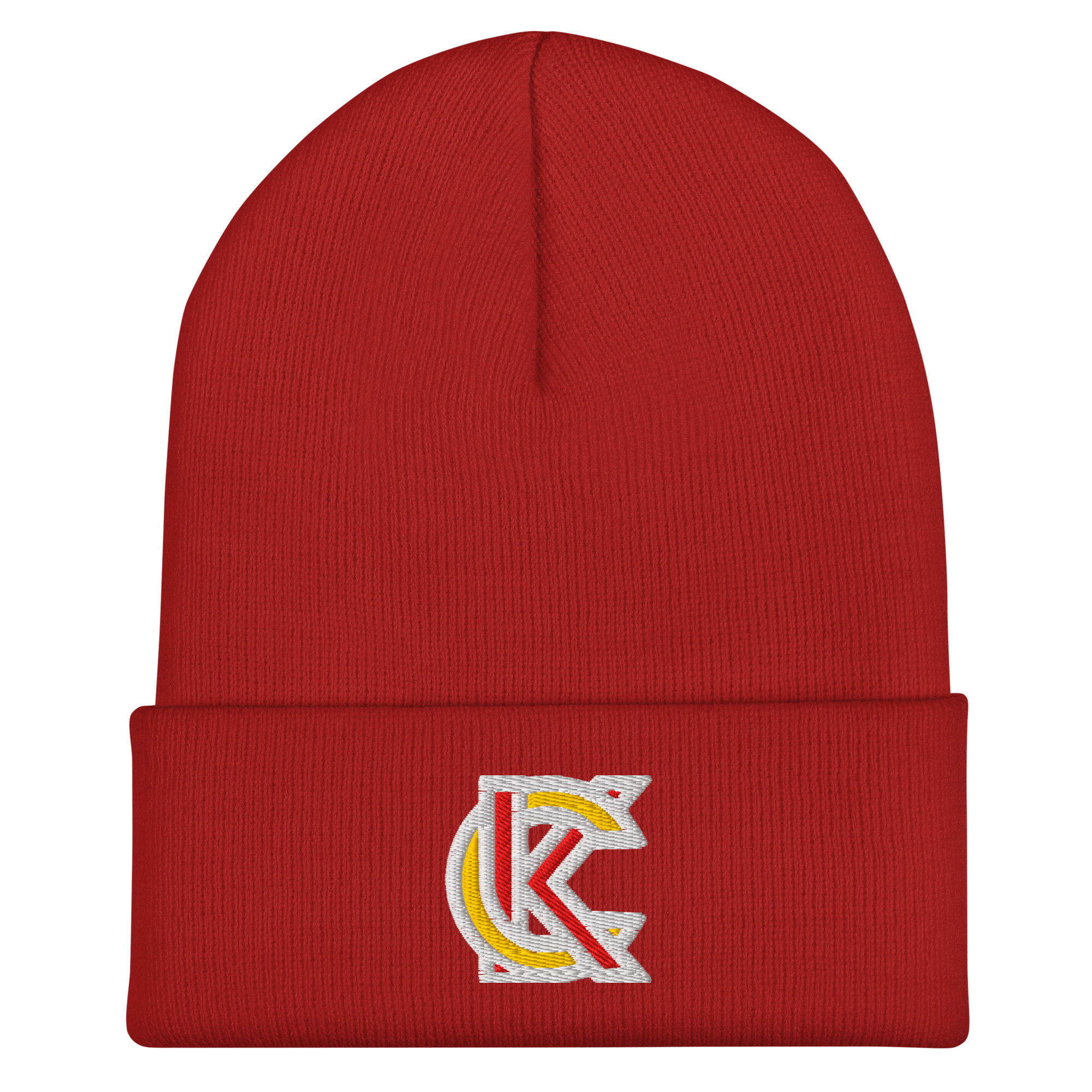 Kansas City Red-Gold Monogram Beanie