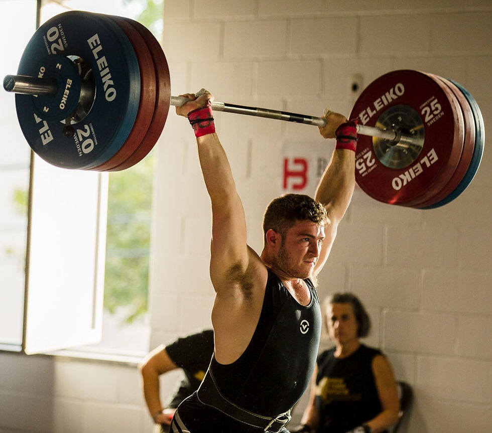 Powerful performance by Jeremy as he completes a successful jerk at the NYS Championships.
