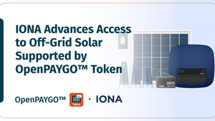 IONA Advances Access to Off-Grid Solar Supported by OpenPAYGO™ Token