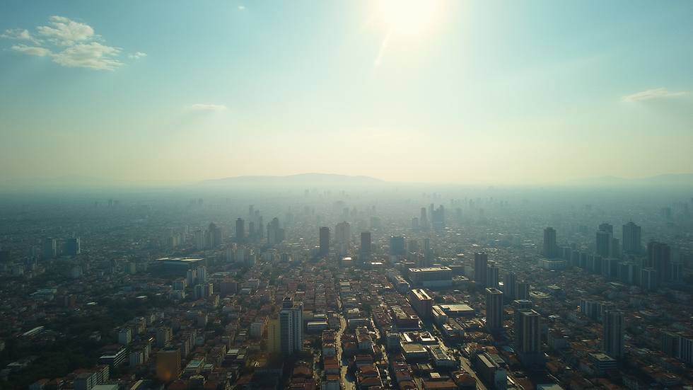Vista aérea de área urbana com imóveis residenciais e comerciais