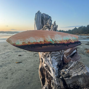 Abyssal Blaze - Decorative Wooden Surfboard - Wall Decor