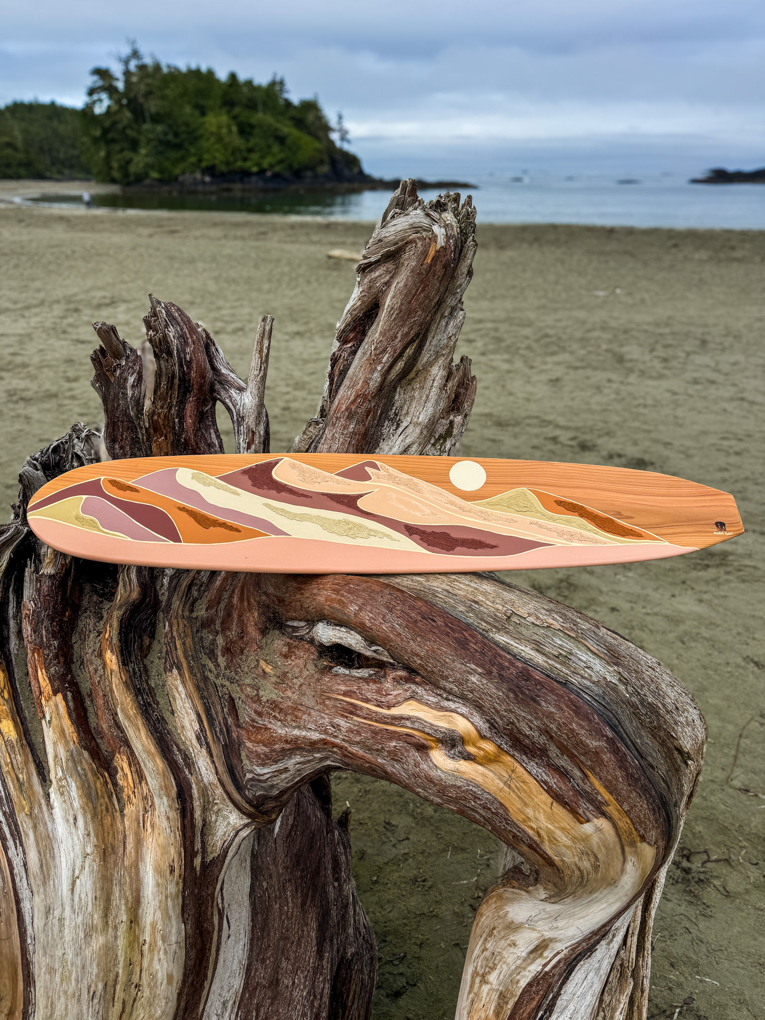 Hot Sahara Desert - Decorative Wooden Surfboard - Wall Art