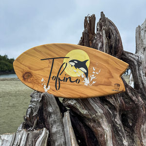 Tofino Moonlight Orca- Decorative Wooden Surfboard - Wall Art