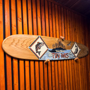 TinWis Calm Water- Decorative Wooden Surfboard - Wall Art