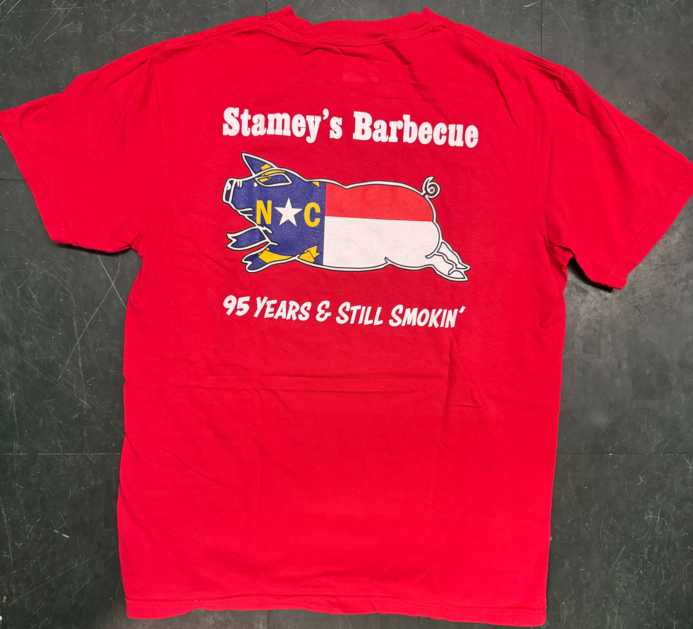 Red Stamey's NC Pig LogoT-Shirt