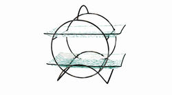 GLASS 2 TIER STAND