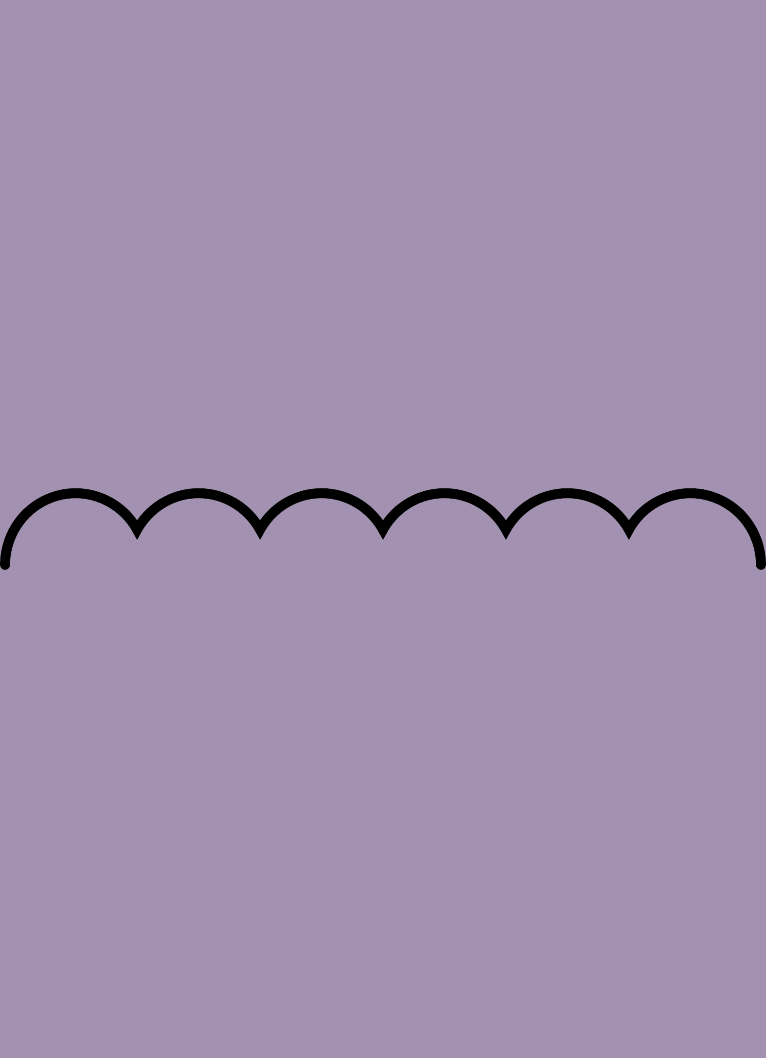 Digital mockup of an invitation scallop style pocket in a light amethyst color.