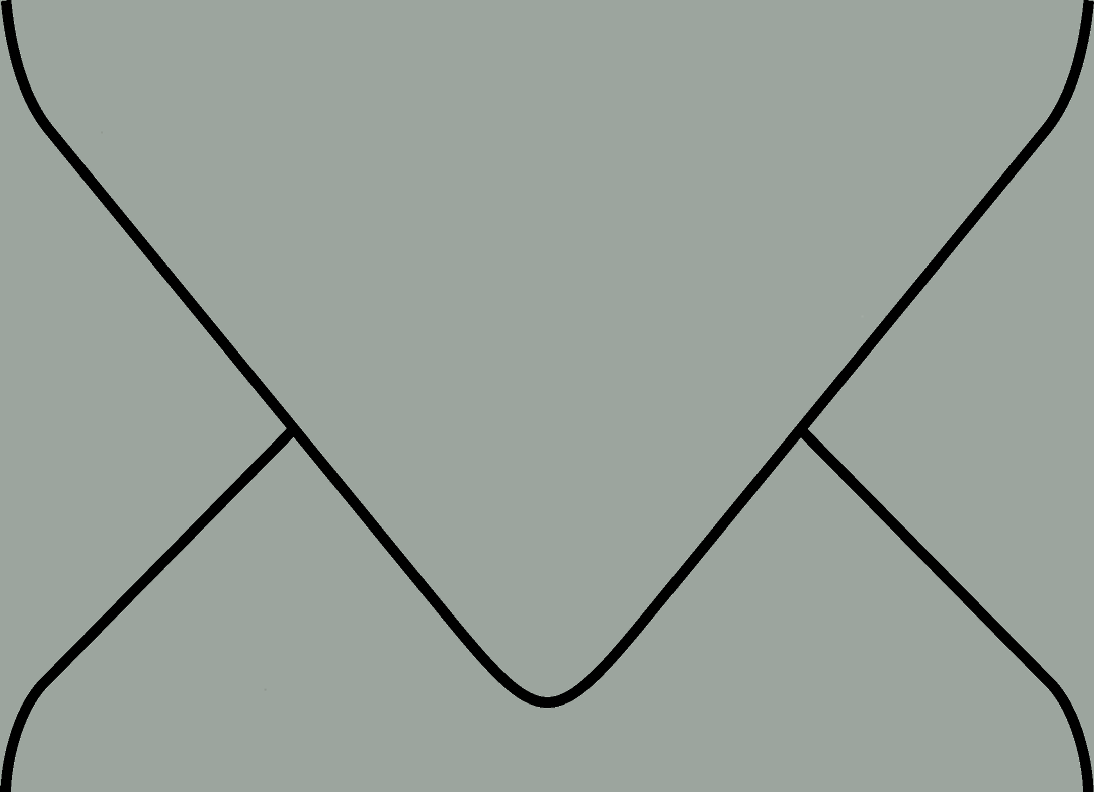 Digital mockup of a standard style wedding invitation envelope in a eucalyptus blue color.