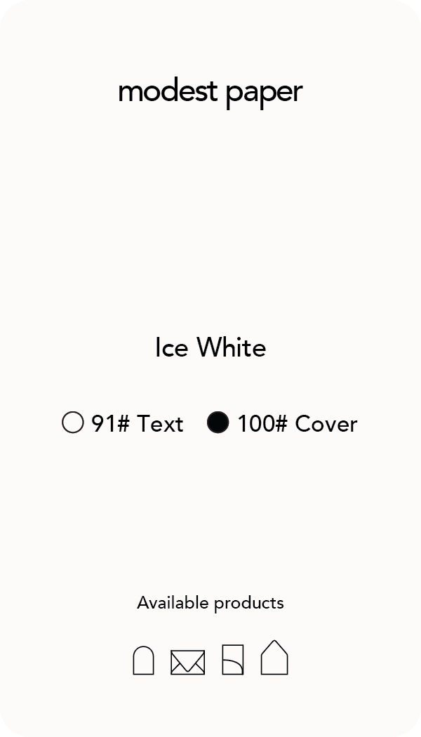 Digital mockup of a paper swatch in a off-white color in a cover weight.