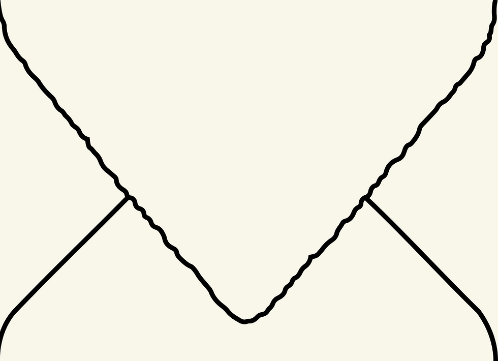 Digital mockup of a hand torn v flap style wedding envelope in a cream color