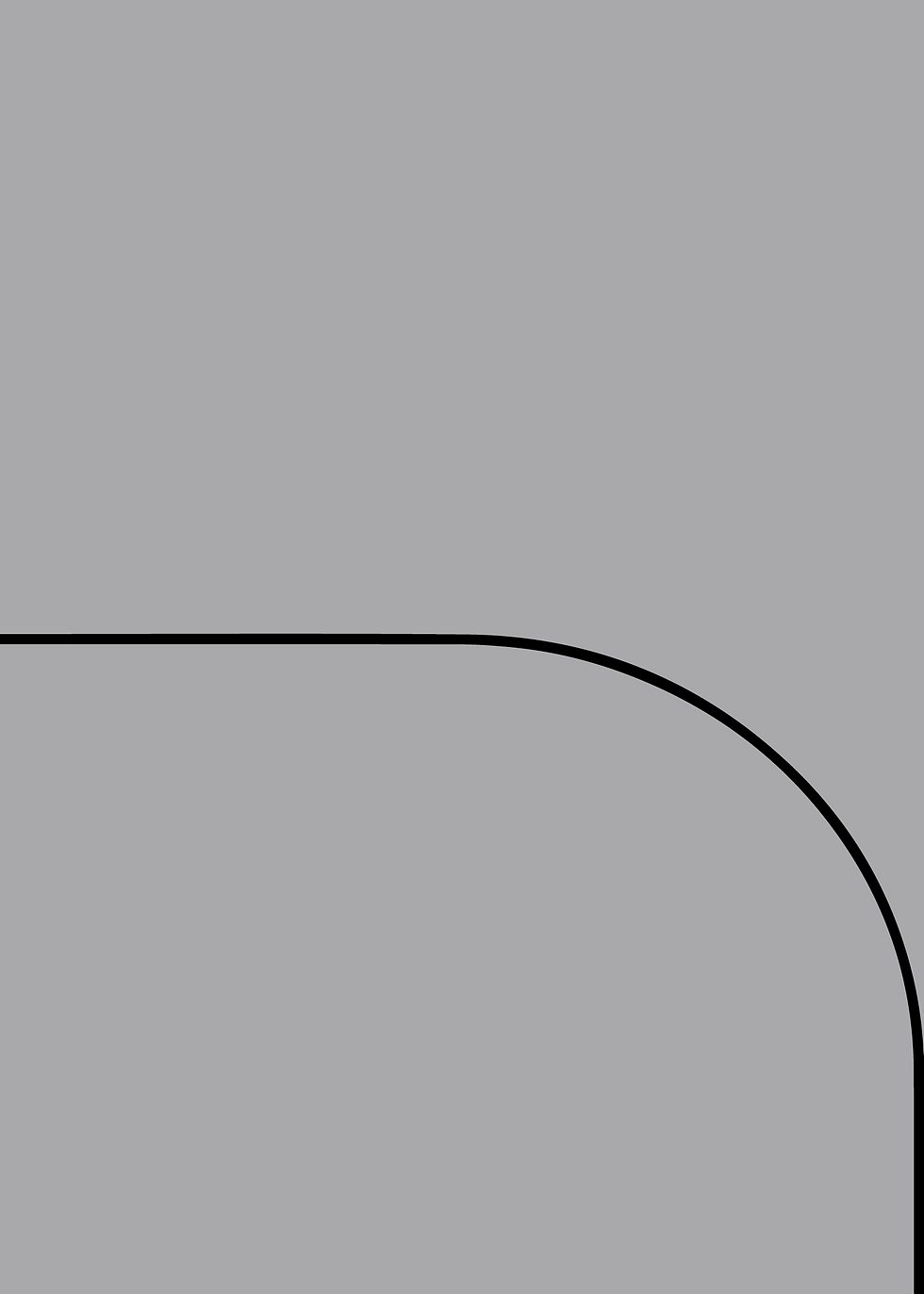 Digital mockup of an invitation curved arch style pocket in a grey color.