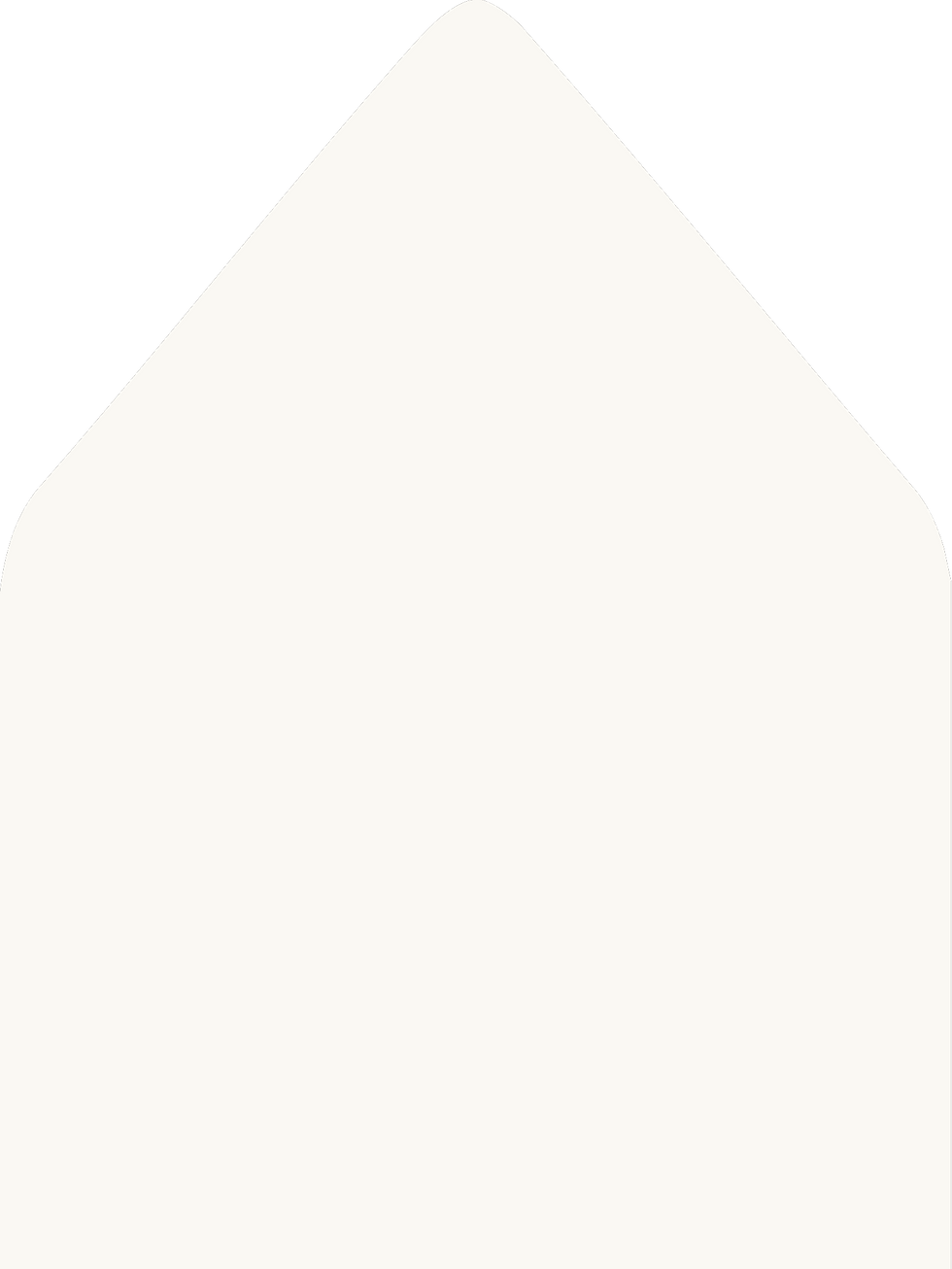 Digital mockup of a standard style envelope liner in a off white color.