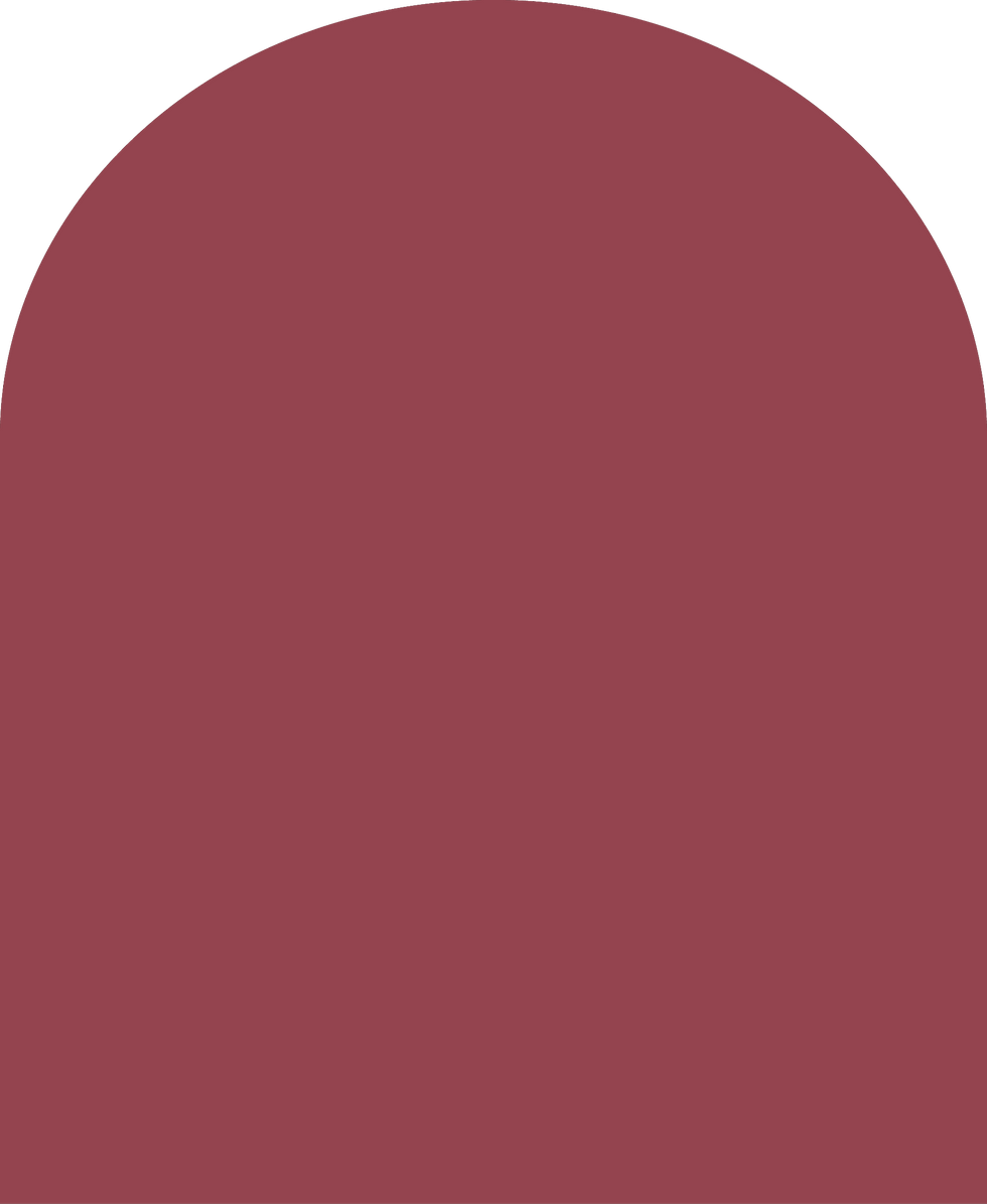 Digital mockup of an arch style envelope liner in a metallic deeper red color.