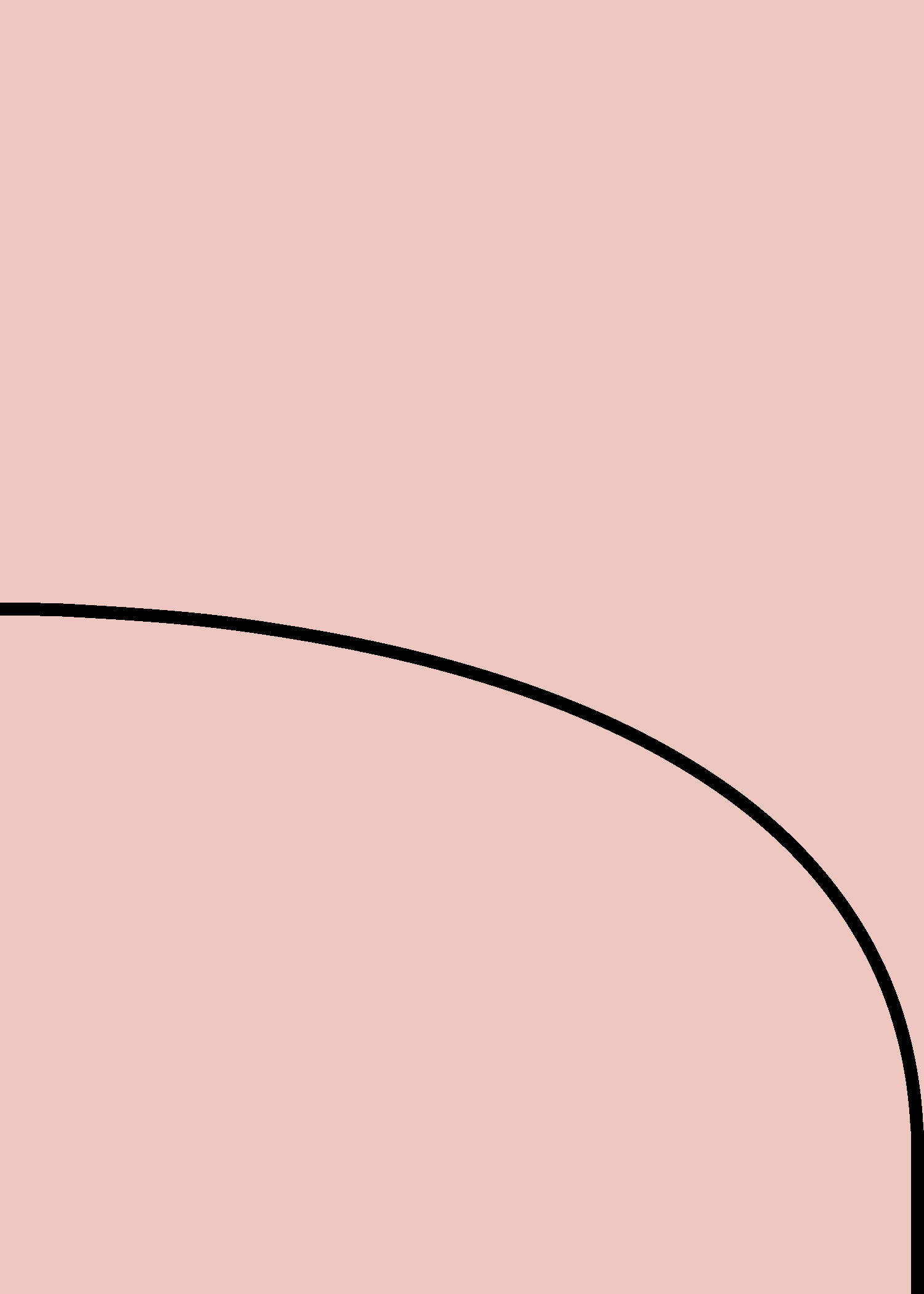 Digital mockup of a half arch style wedding invitation pocket in a muted pink color.