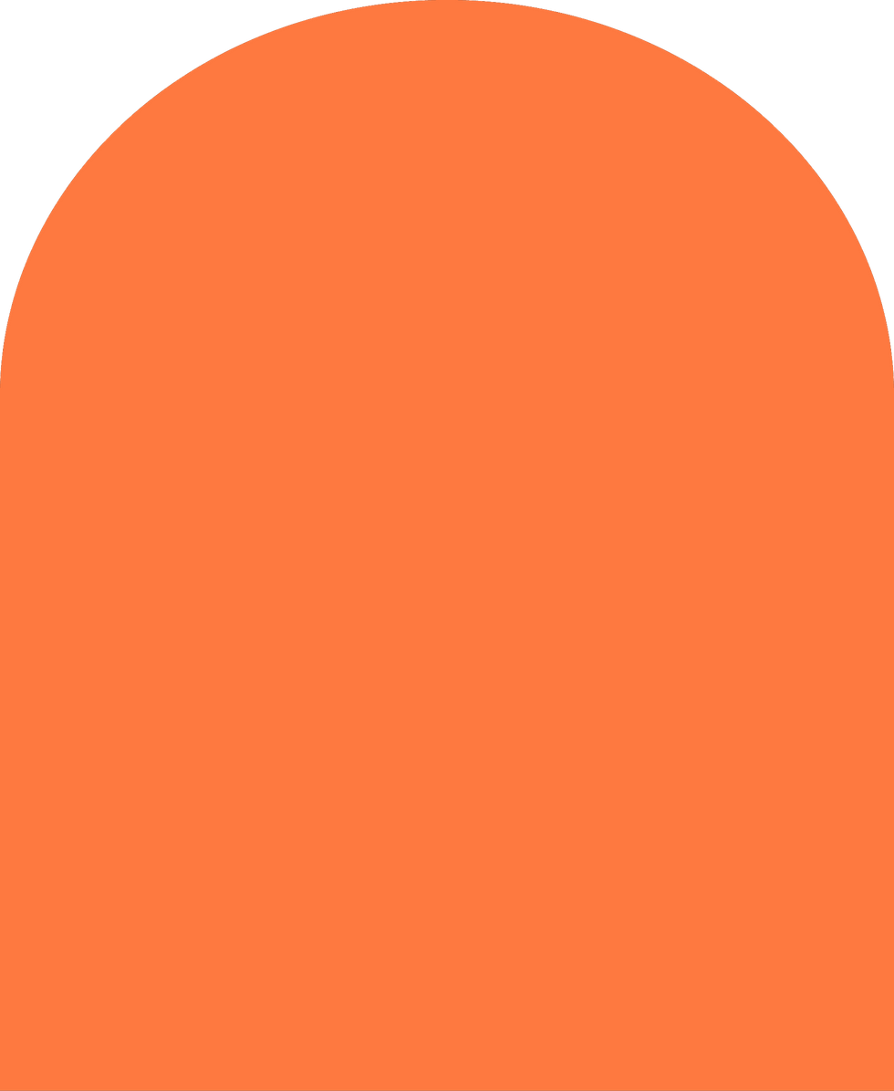Digital mockup of an arch style envelope liner in a mandarin orange color.