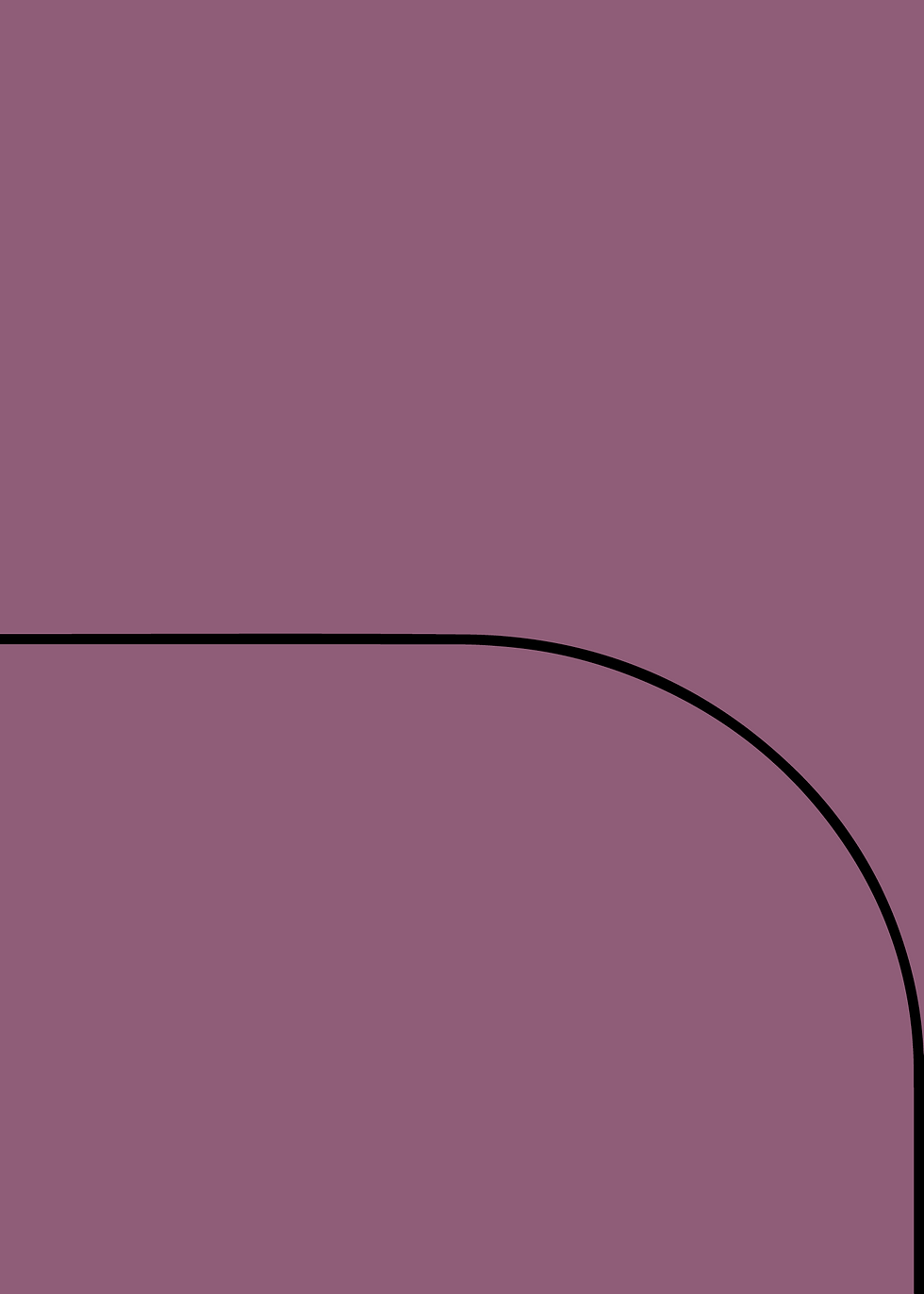 Digital mockup of an invitation curved arch style pocket in a metallic warm purple color.