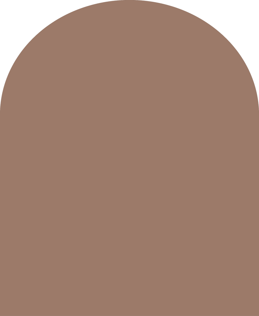 Digital mockup of an arch style envelope liner in a medium brown color.