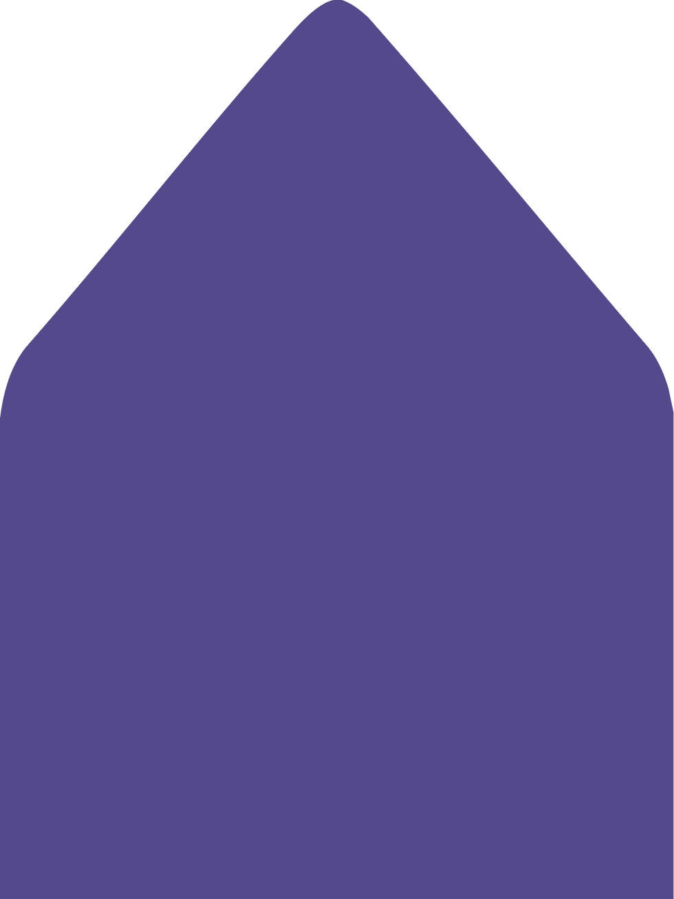 Digital mockup of a standard style envelope liner in a royal blue color.