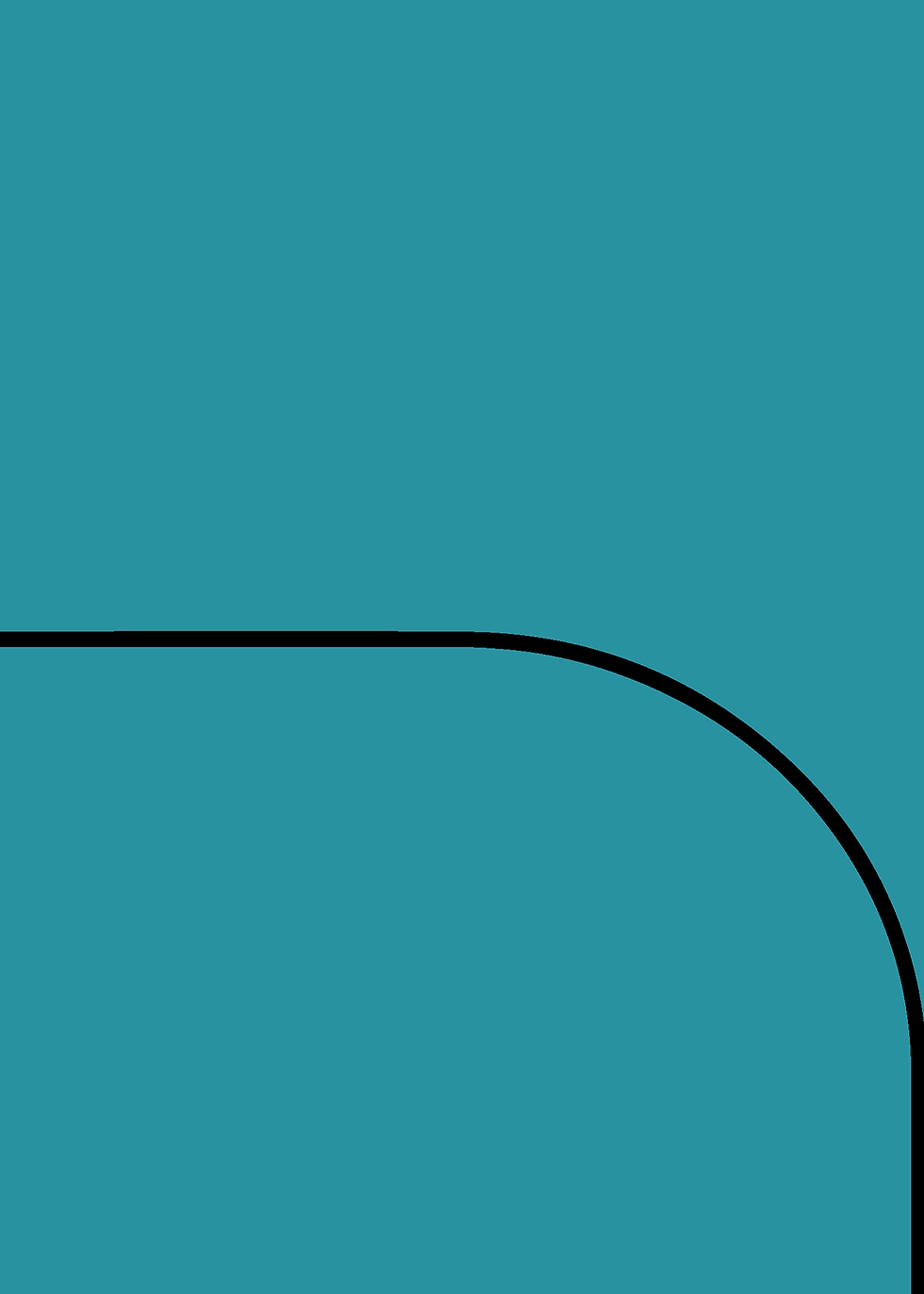 Thumbnail: Digital mockup of a curved arch style invitation pocket in a metallic teal color.