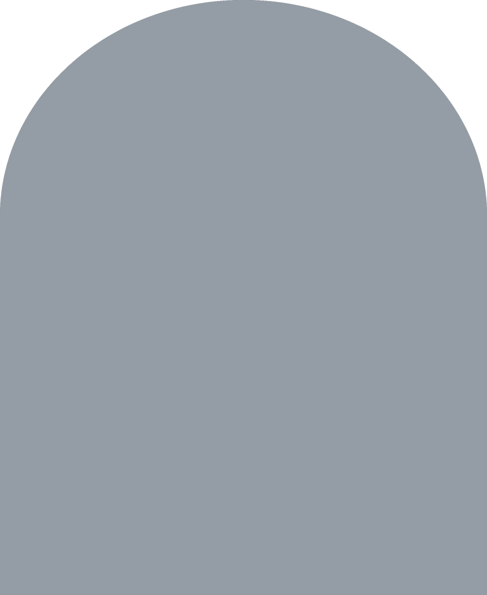 Digital mockup of an arch style envelope liner in a vintage blue color.