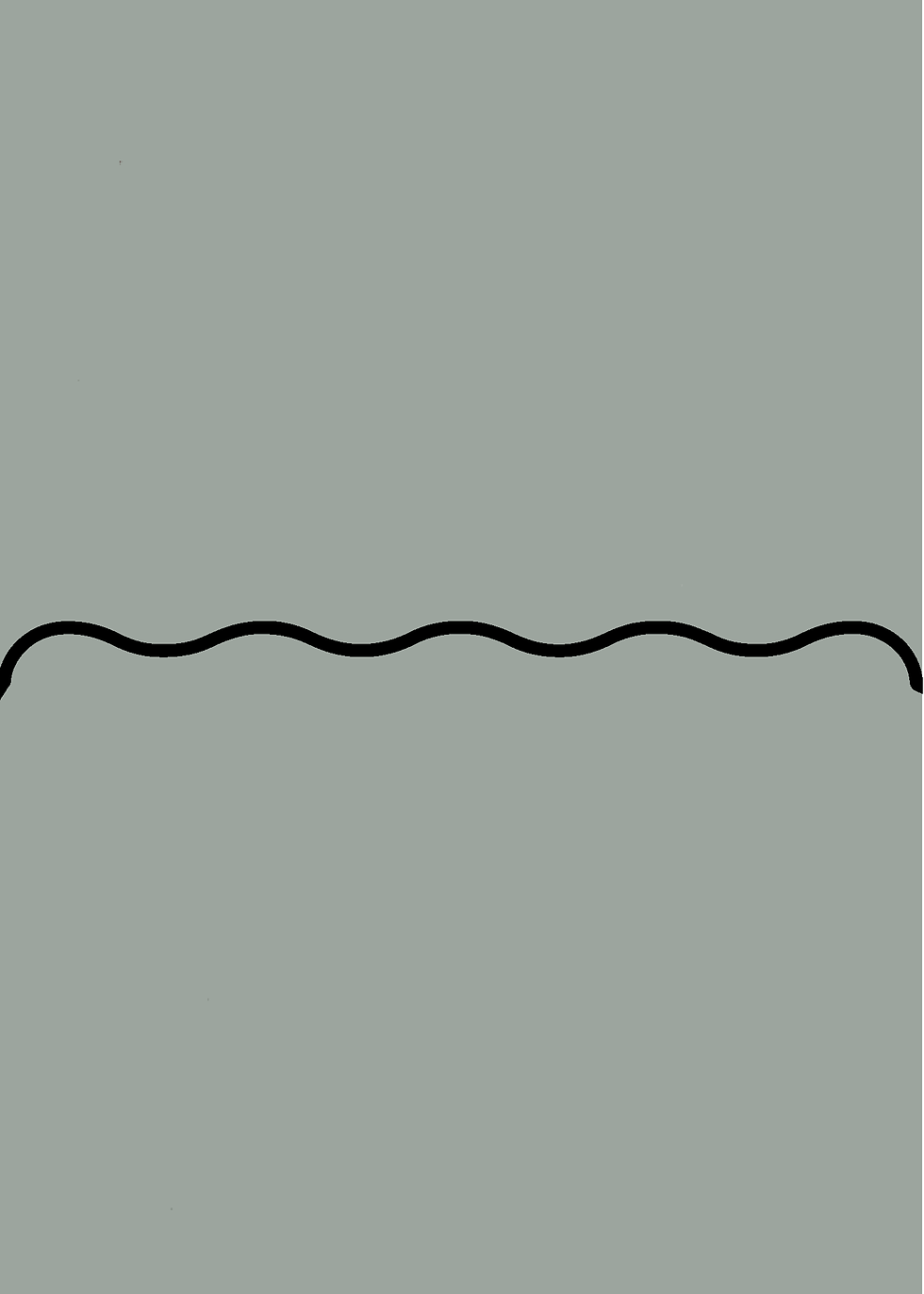 Thumbnail: Digital mockup of a wave style wedding invitation pocket in a eucalyptus blue color.