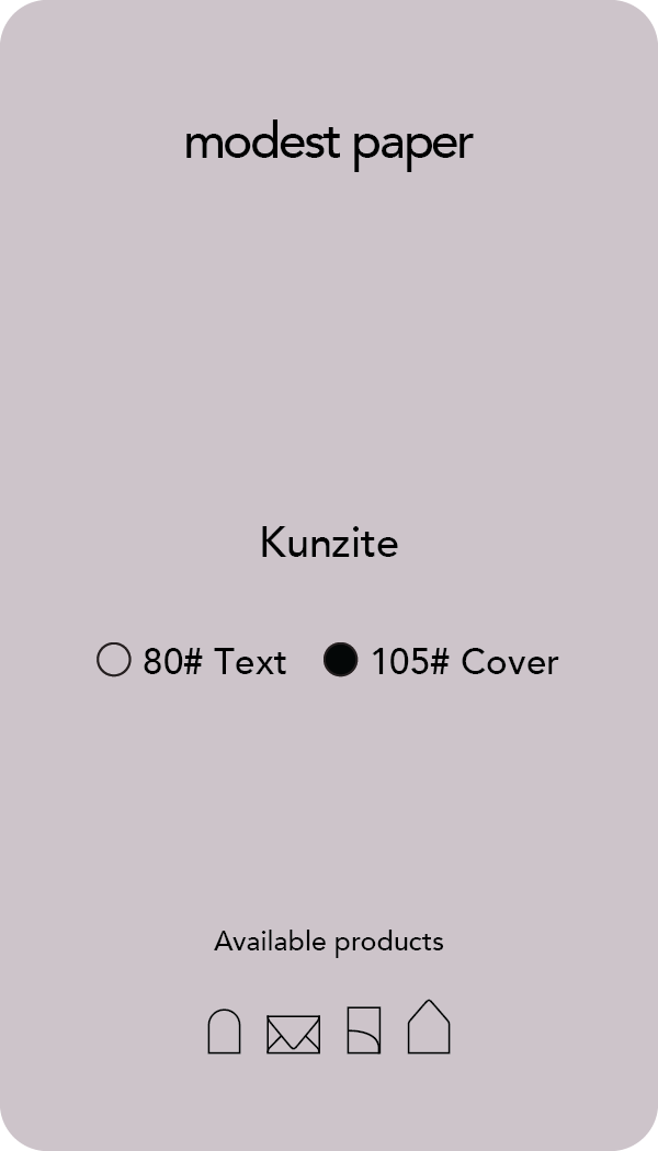 Digital mockup of a paper swatch in a metallic light purple color in cover paper.