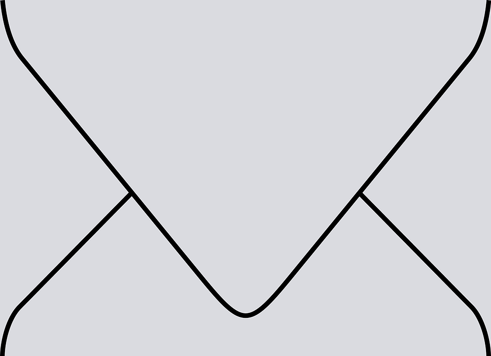 Digital mockup of a standard style envelope in a light grey color