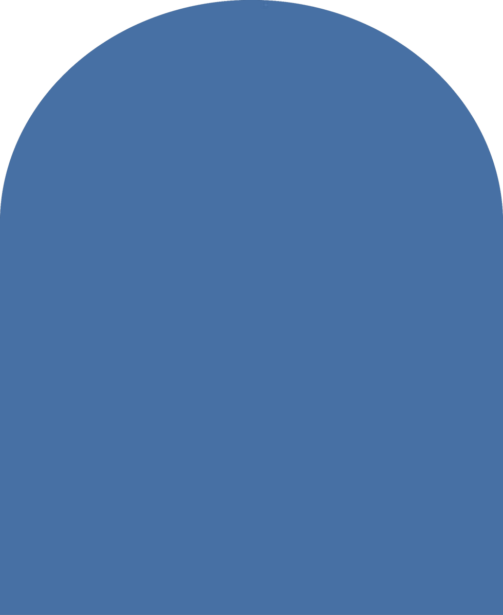 Digital mockup of an arch style envelope liner in a deeper blue color.