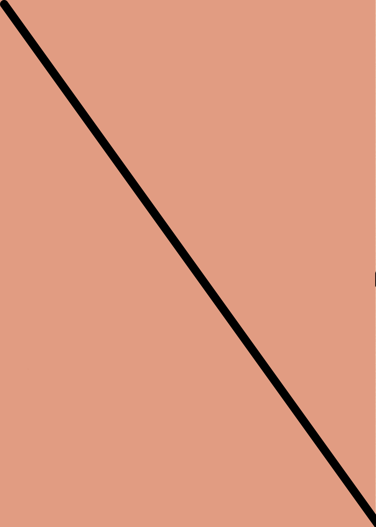 Digital mockup of an angle style wedding invitation pocket in a light terracotta color.