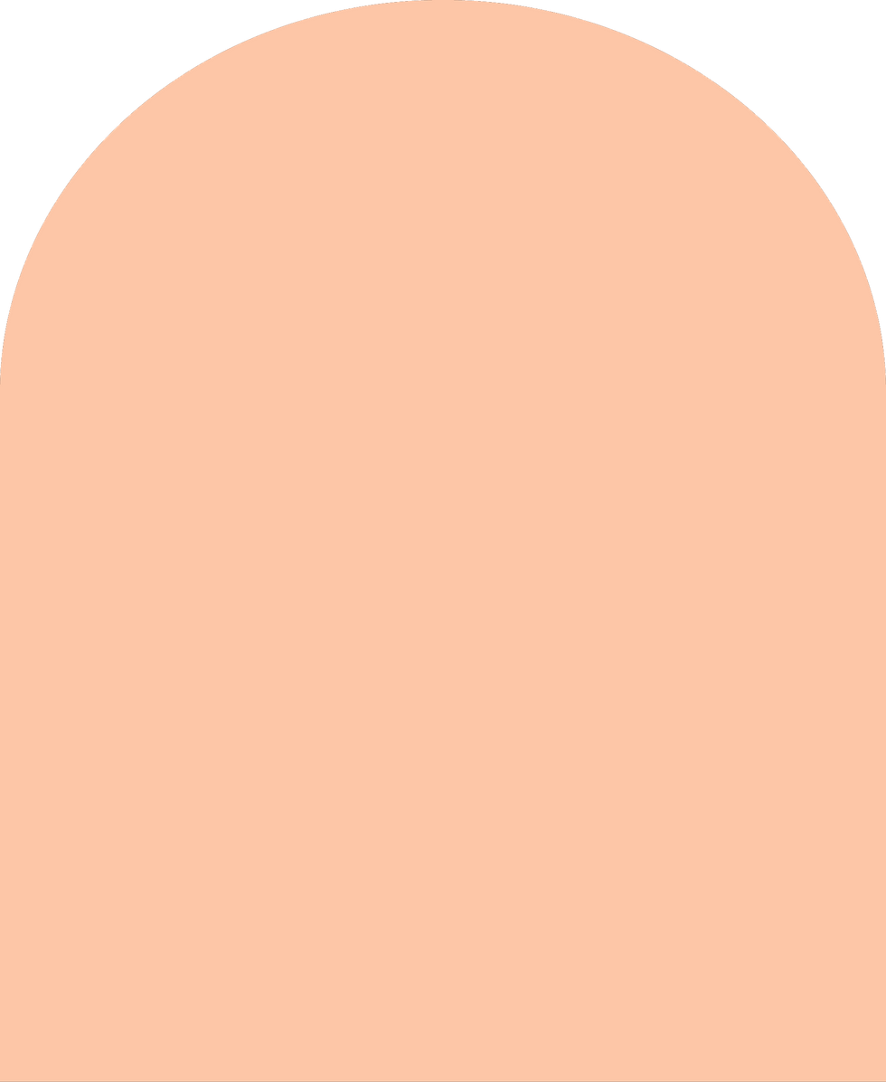 Digital mockup of an arch style envelope liner in a peach color.