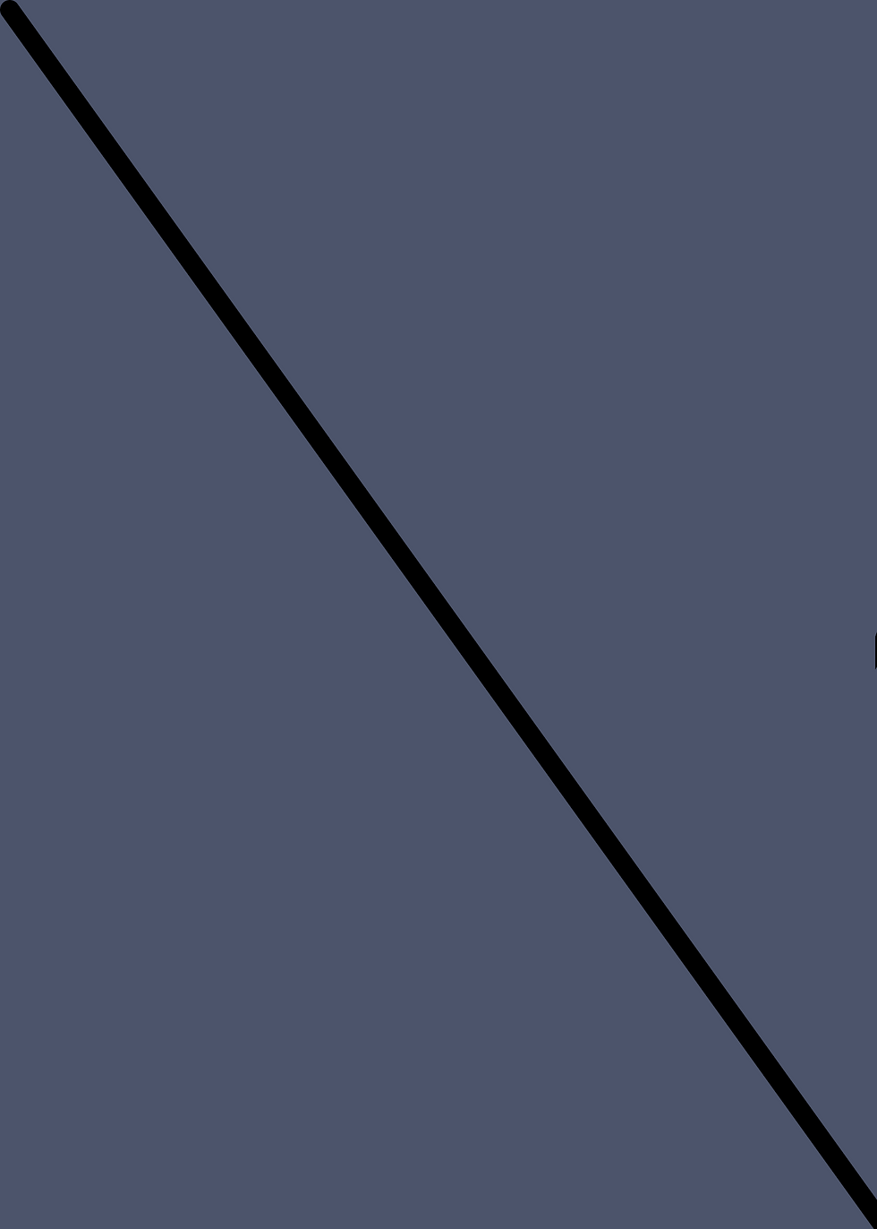 Digital mockup of an angle style wedding invitation pocket in a cobalt blue color.