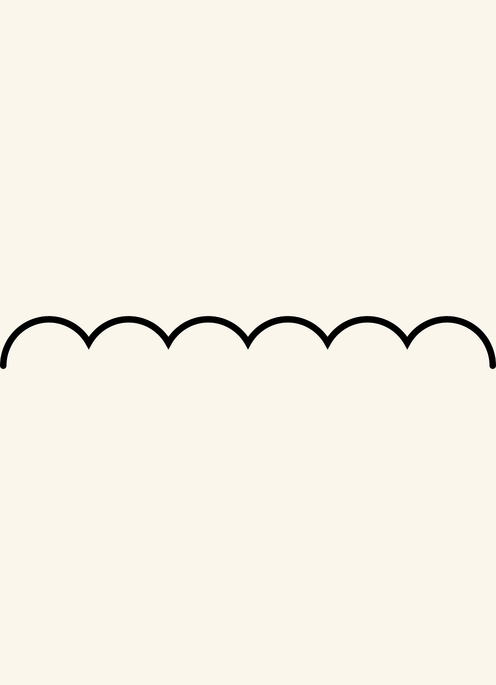 Digital mockup of an invitation scallop style pocket in a natural color.