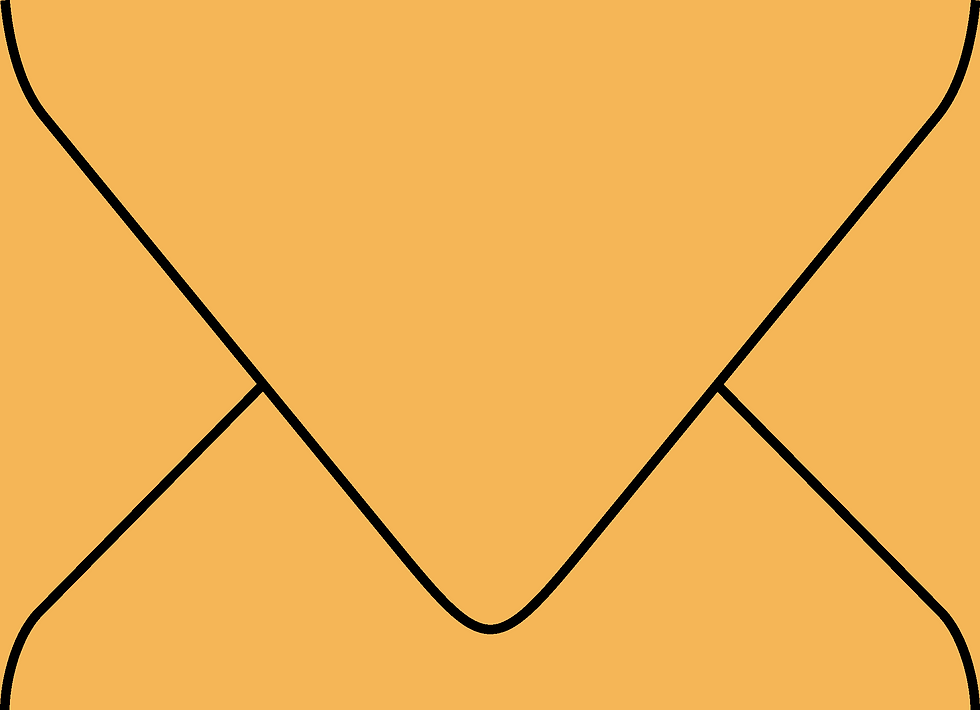 Digital mockup of a standard style envelope in a yellow orange color.