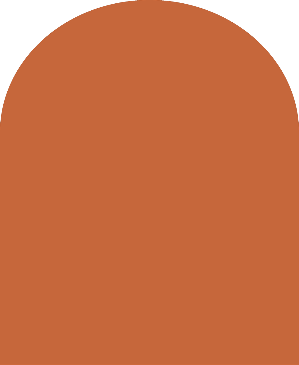 Digital mockup of an arch style envelope liner in a burnt orange color.