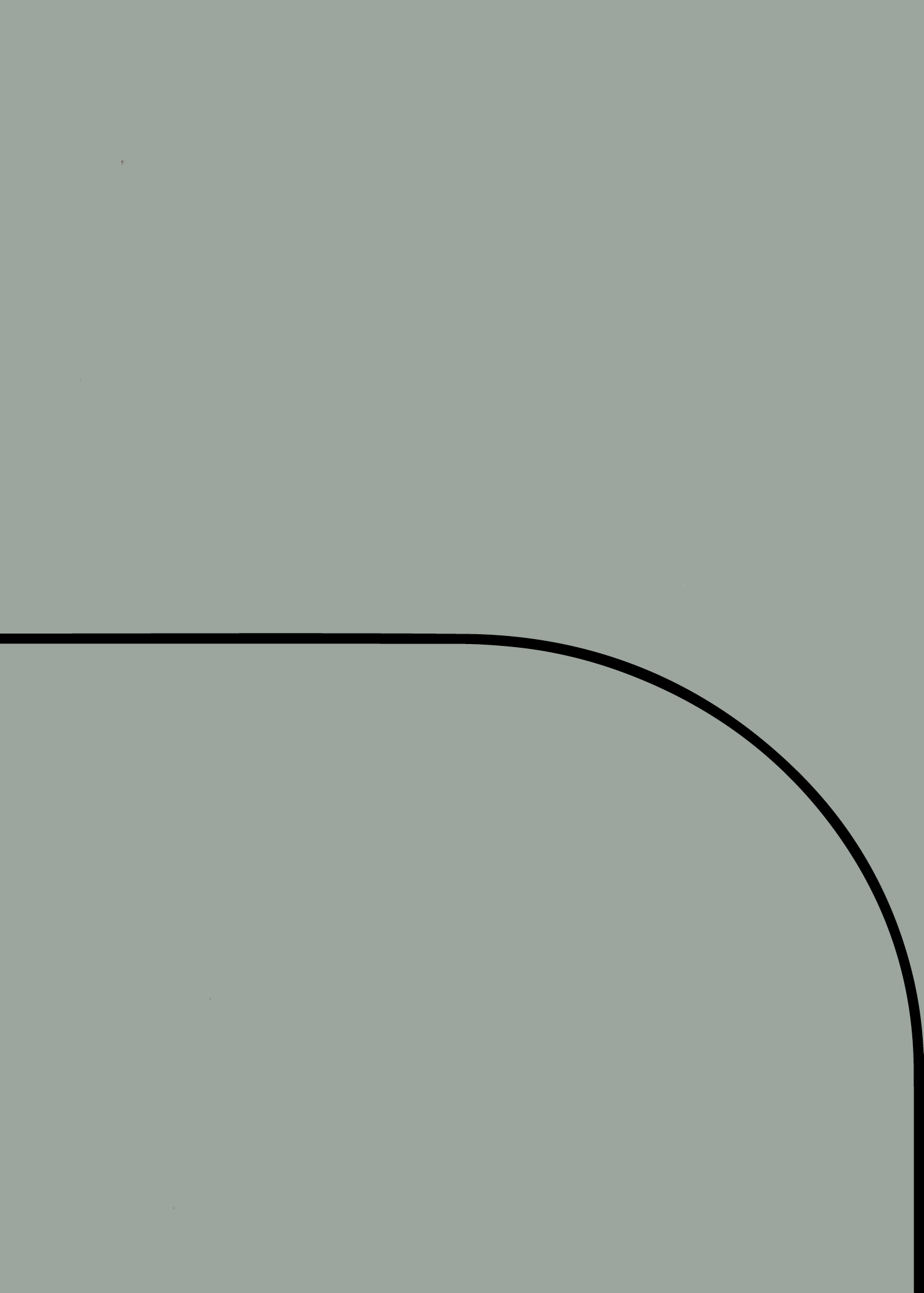 Digital mockup of an invitation curved arch style pocket in a eucalyptus color.