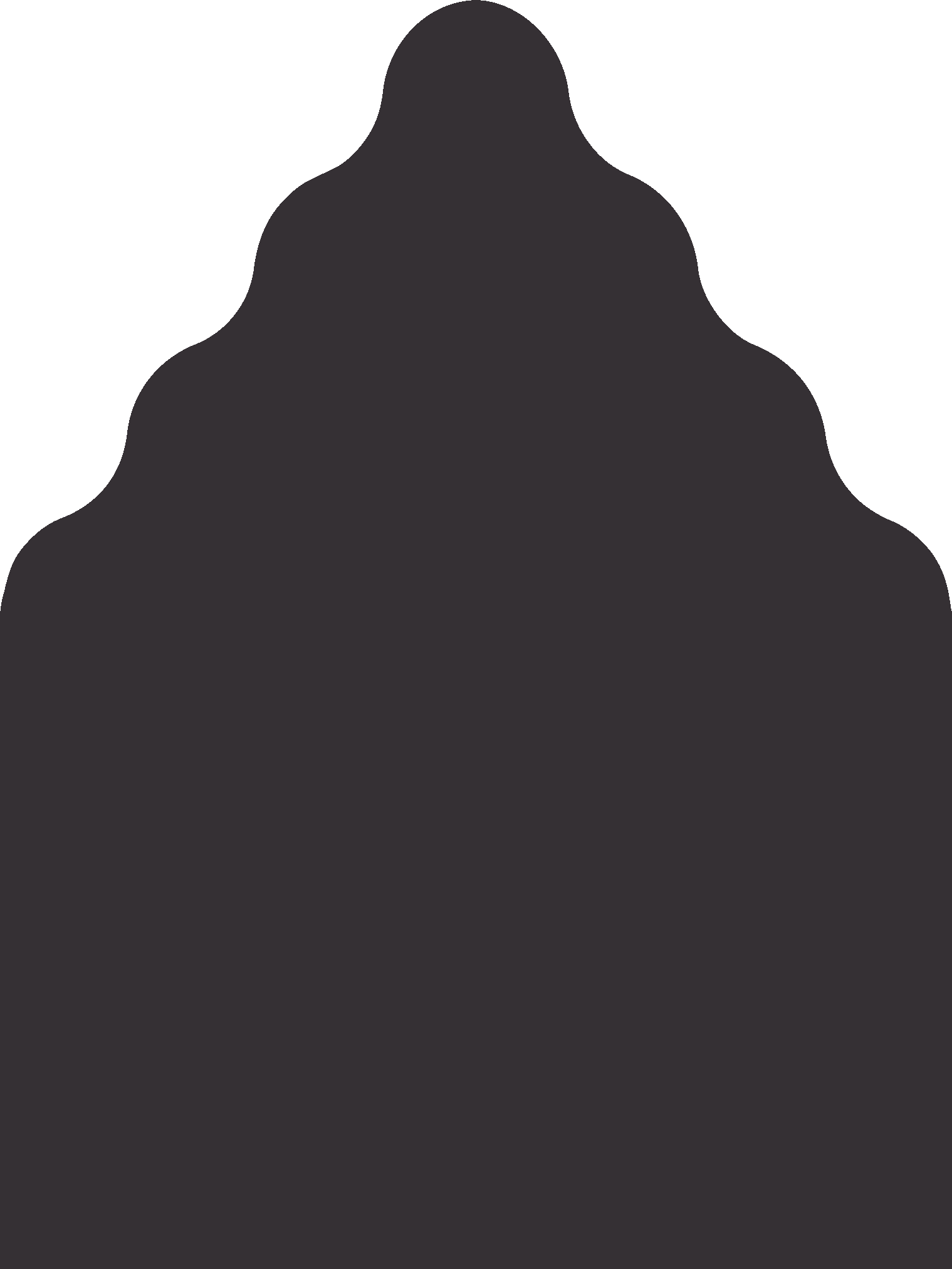 Pointed Wave Liners Ebony (Set of 10)