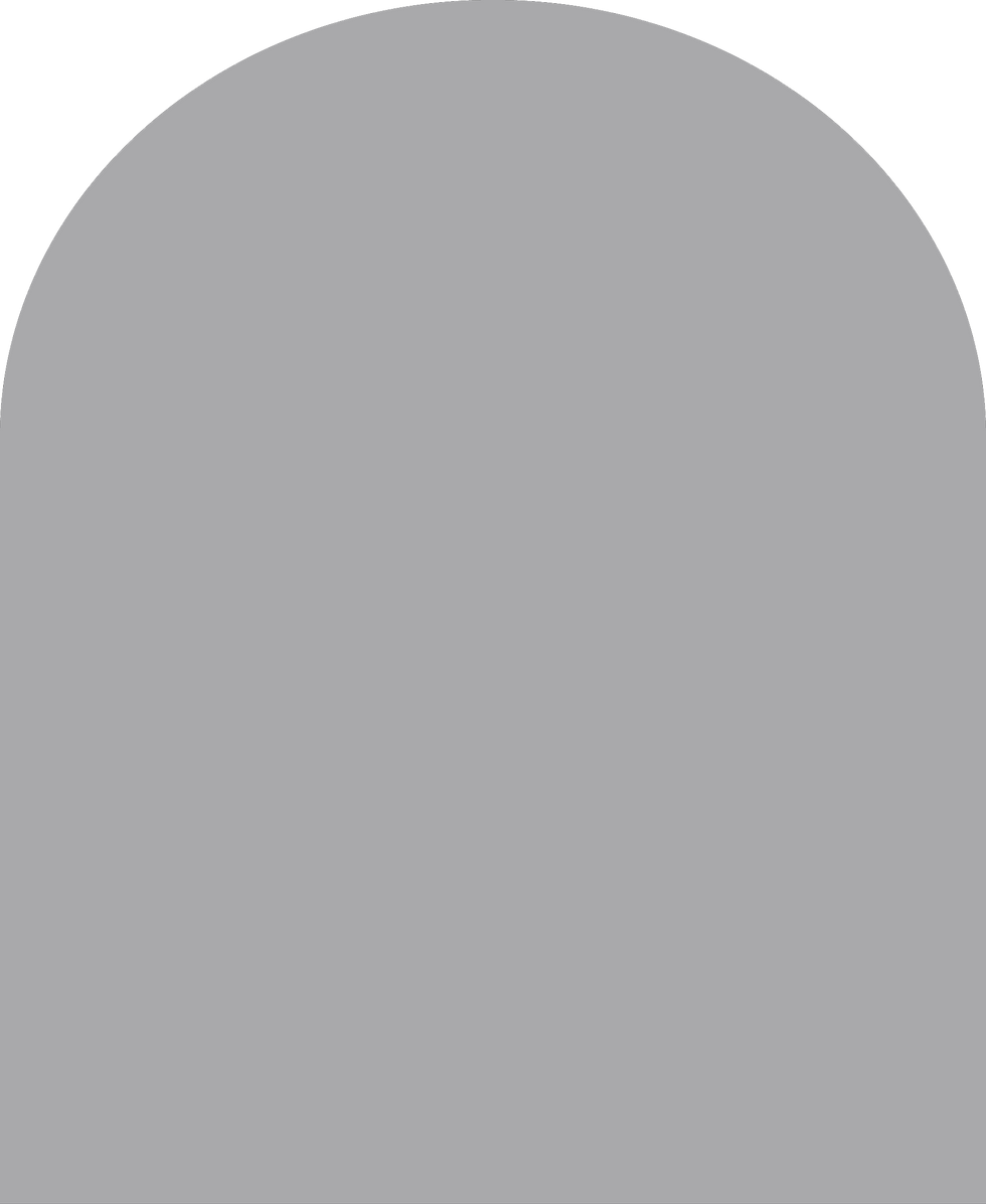 Digital mockup of an arch style envelope liner in a grey color.