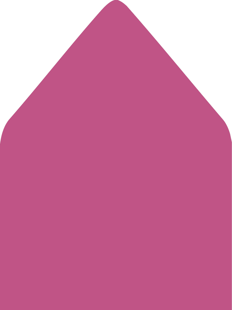 Digital mockup of a standard style envelope liner in a fuchsia color.