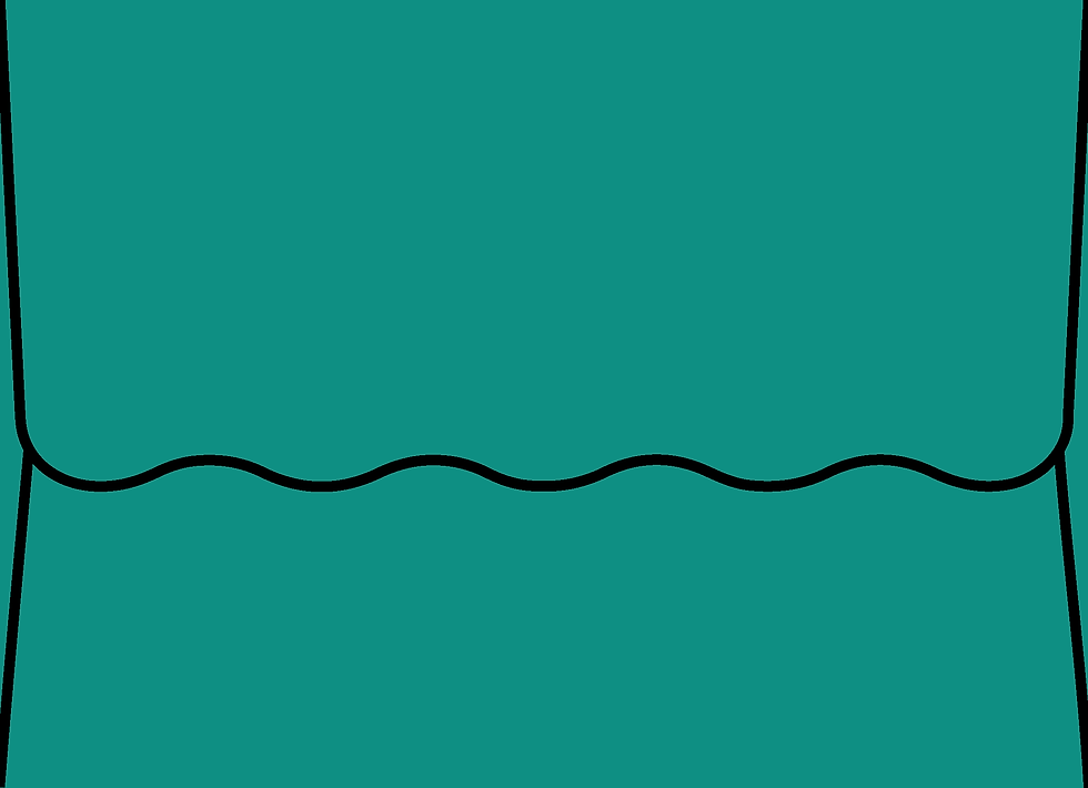 Thumbnail: Digital mockup of a wave style wedding invitation envelope in a teal color.