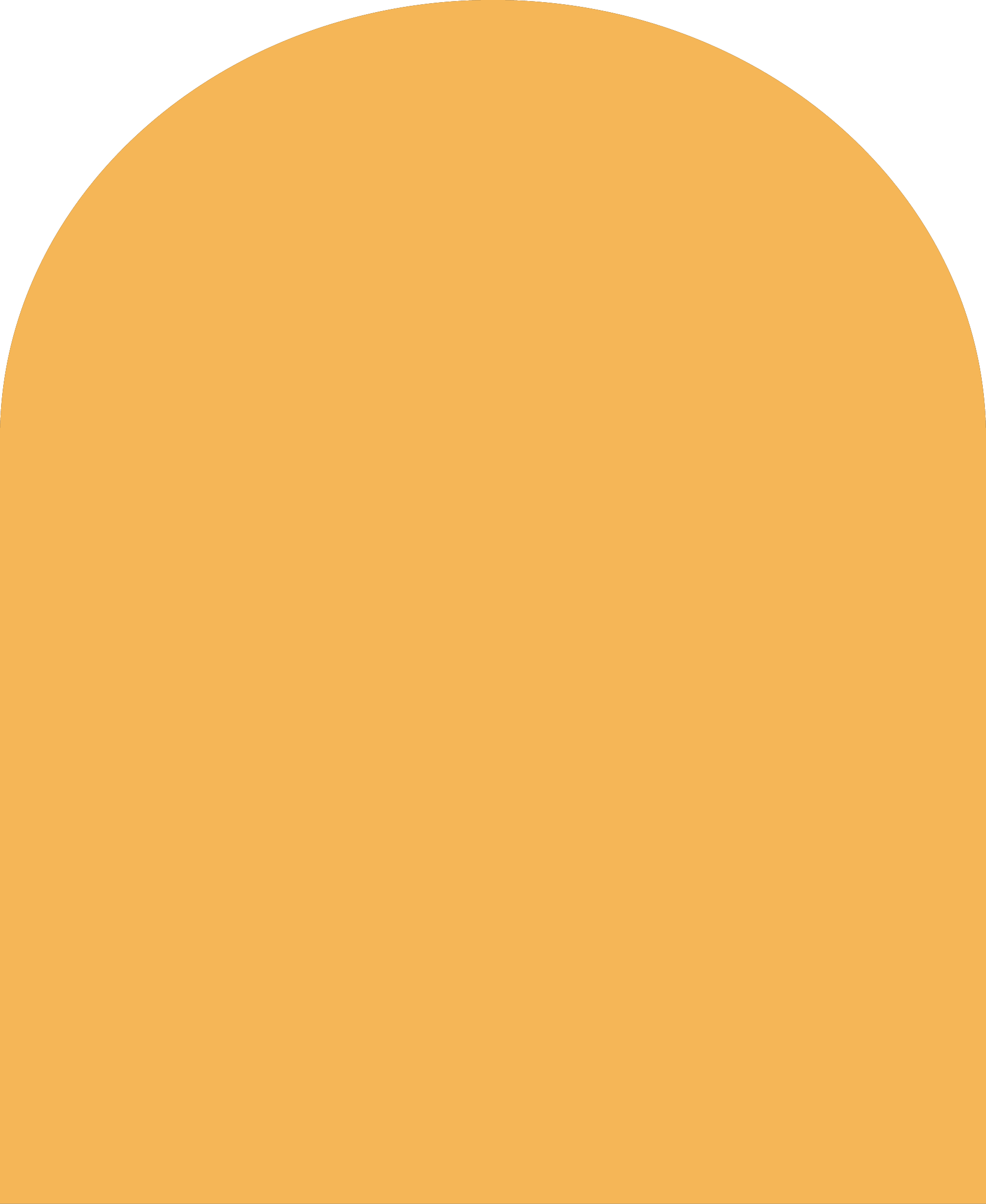Digital mockup of an arch style envelope liner in a yellow orange color.