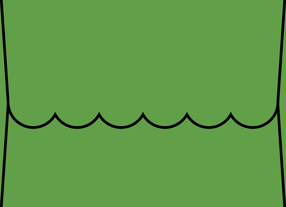 Thumbnail: Digital mockup of a scallop style wedding invitation envelope in a cactus green color.