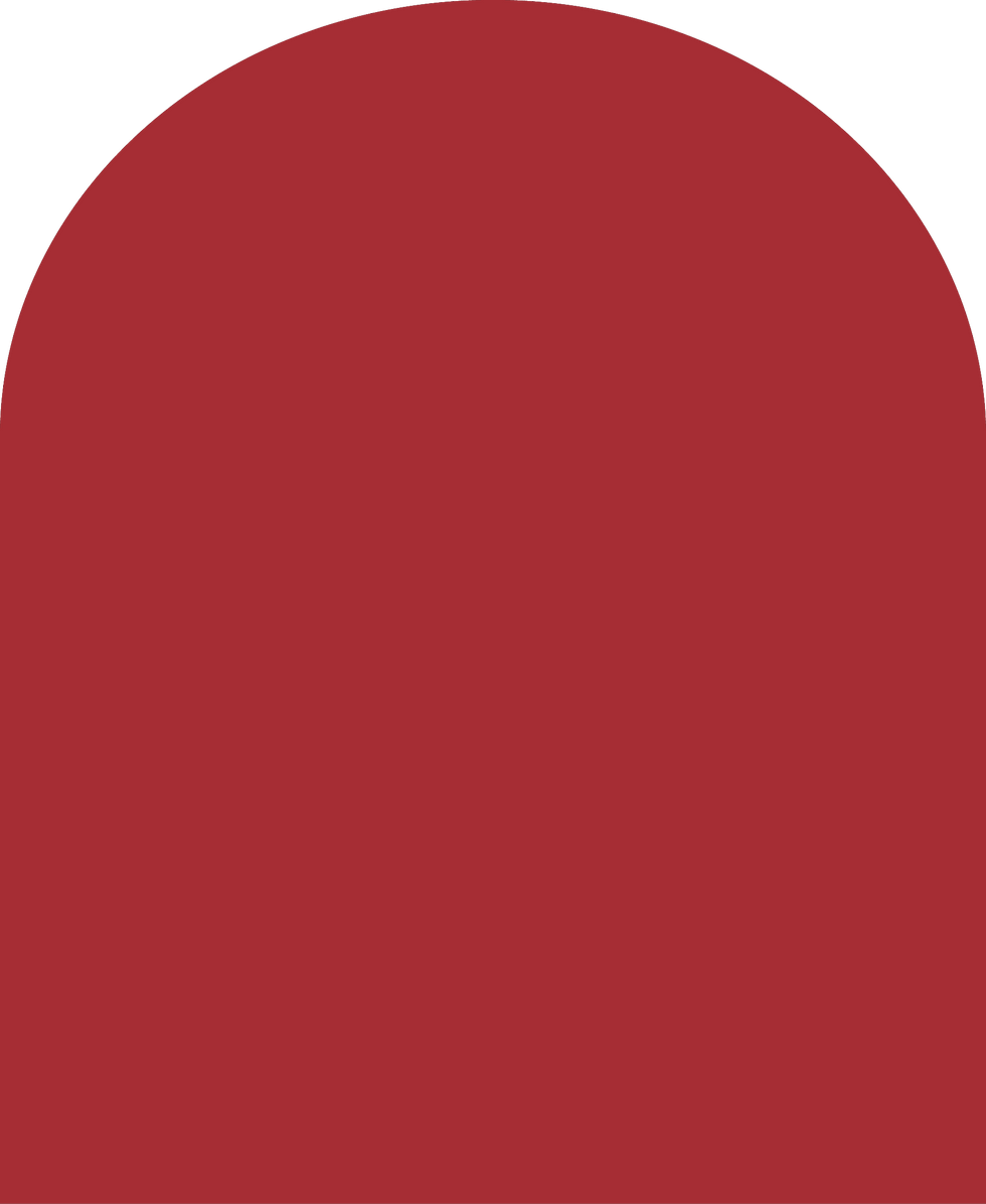 Digital mockup of an arch style envelope liner in a classic red color.